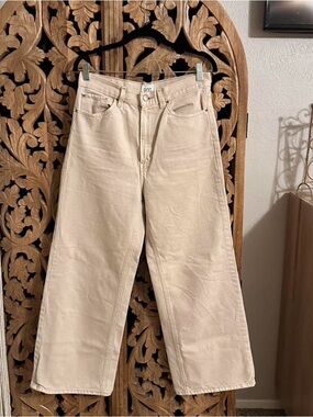 BDG Urban Outfitters Cream Wide Leg Jeans
